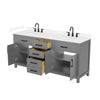 Custom image for Dark Gray with Matte Black Trim / Carrara Cultured Marble / No Mirror