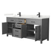 Custom image for Dark Gray with Matte Black Trim / Giotto Quartz / No Mirror