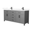 Custom image for Dark Gray with Matte Black Trim / White Quartz / No Mirror