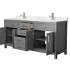 Custom image for Dark Gray with Brushed Nickel Trim / Carrara Cultured Marble / No Mirror