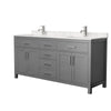 Custom image for Dark Gray with Brushed Nickel Trim / Carrara Cultured Marble / No Mirror