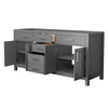 Custom image for Dark Gray with Brushed Nickel Trim / No Mirror
