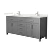 Custom image for Dark Gray with Brushed Nickel Trim / Giotto Quartz / No Mirror