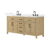 Custom image for Whitewashed Oak with Matte Black Trim / Giotto Quartz / No Mirror