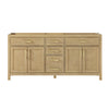 Custom image for Whitewashed Oak with Brushed Gold Trim / No Mirror