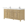 Custom image for Whitewashed Oak with Brushed Nickel Trim / Giotto Quartz / No Mirror