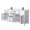 Custom image for White with Matte Black Trim / White Cultured Marble / No Mirror