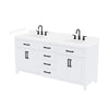 Custom image for White with Matte Black Trim / White Cultured Marble / No Mirror