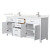 Custom image for White with Brushed Nickel Trim / Giotto Quartz / No Mirror