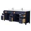 Custom image for Dark Blue with Brushed Nickel Trim / Carrara Cultured Marble / No Mirror