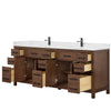 Custom image for Dark Walnut with Matte Black Trim / Carrara Cultured Marble / No Mirror