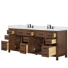 Custom image for Dark Walnut with Matte Black Trim / Carrara Cultured Marble / No Mirror
