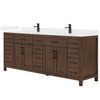Custom image for Dark Walnut with Matte Black Trim / White Cultured Marble / No Mirror
