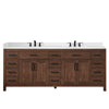 Custom image for Dark Walnut with Matte Black Trim / White Quartz / No Mirror