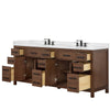 Custom image for Dark Walnut with Matte Black Trim / White Quartz / No Mirror