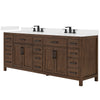 Custom image for Dark Walnut with Matte Black Trim / White Quartz / No Mirror