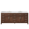 Custom image for Dark Walnut with Brushed Nickel Trim / Giotto Quartz / No Mirror