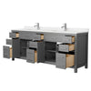 Custom image for Dark Gray with Matte Black Trim / Carrara Cultured Marble / No Mirror