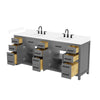 Custom image for Dark Gray with Matte Black Trim / White Cultured Marble / No Mirror