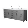 Custom image for Dark Gray with Matte Black Trim / White Quartz / No Mirror