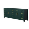 Custom image for Green with Brushed Gold Trim / No Mirror
