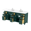 Custom image for Green with Brushed Nickel Trim / White Cultured Marble / No Mirror