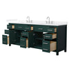 Custom image for Green with Brushed Nickel Trim / White Quartz / No Mirror