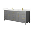 Custom image for Dark Gray with Brushed Gold Trim / Giotto Quartz / No Mirror