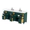 Custom image for Green with Matte Black Trim / Carrara Cultured Marble / No Mirror