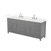 Custom image for Dark Gray with Brushed Nickel Trim / Carrara Cultured Marble / No Mirror