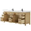 Custom image for Whitewashed Oak with Matte Black Trim / Giotto Quartz / No Mirror