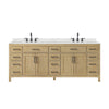 Custom image for Whitewashed Oak with Matte Black Trim / Giotto Quartz / No Mirror