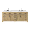 Custom image for Whitewashed Oak with Matte Black Trim / White Cultured Marble / No Mirror