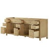 Custom image for Whitewashed Oak with Brushed Gold Trim / No Mirror
