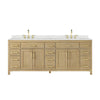 Custom image for Whitewashed Oak with Brushed Gold Trim / Giotto Quartz / No Mirror