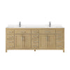 Custom image for Whitewashed Oak with Brushed Nickel Trim / Carrara Cultured Marble / No Mirror