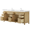 Custom image for Whitewashed Oak with Brushed Nickel Trim / Carrara Cultured Marble / No Mirror