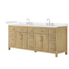 Custom image for Whitewashed Oak with Brushed Nickel Trim / Carrara Cultured Marble / No Mirror