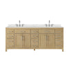 Custom image for Whitewashed Oak with Brushed Nickel Trim / Giotto Quartz / No Mirror