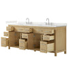 Custom image for Whitewashed Oak with Brushed Nickel Trim / Giotto Quartz / No Mirror