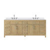Custom image for Whitewashed Oak with Brushed Nickel Trim / White Cultured Marble / No Mirror
