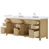 Custom image for Whitewashed Oak with Brushed Nickel Trim / White Cultured Marble / No Mirror