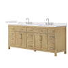 Custom image for Whitewashed Oak with Brushed Nickel Trim / White Cultured Marble / No Mirror