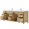 Custom image for Whitewashed Oak with Brushed Nickel Trim / White Quartz / No Mirror