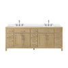 Custom image for Whitewashed Oak with Brushed Nickel Trim / White Quartz / No Mirror