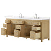 Custom image for Whitewashed Oak with Brushed Nickel Trim / White Quartz / No Mirror