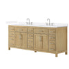Custom image for Whitewashed Oak with Brushed Nickel Trim / White Quartz / No Mirror