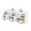Custom image for White with Matte Black Trim / Carrara Cultured Marble / No Mirror