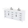 Custom image for White with Matte Black Trim / Carrara Cultured Marble / No Mirror