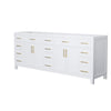 Custom image for White with Brushed Gold Trim / No Mirror